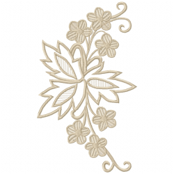 Flowers And Tree Embroidery Design 6